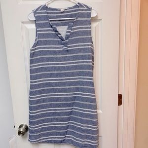 Blue and white stripe dress